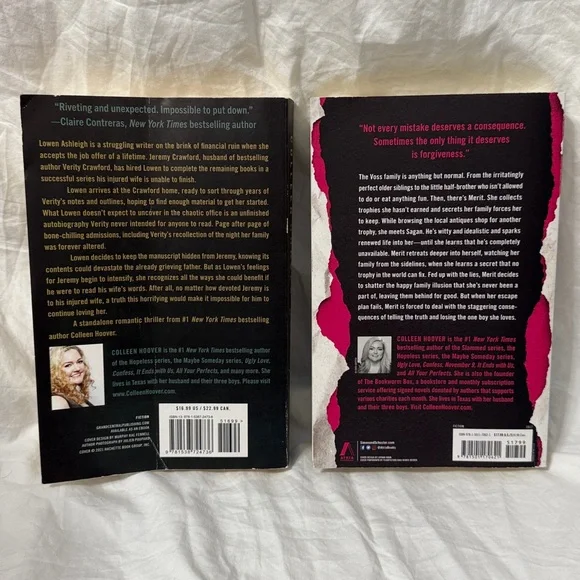 “Without Merit” and “Verity” Paperback Fiction Novels by Colleen Hoover. - Picture 2 of 15